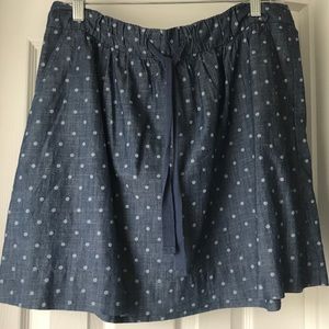 LOFT Chambray Miniskirt